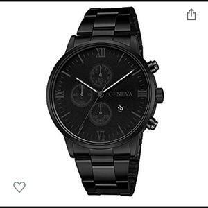 Classic stainless steel watch or leather